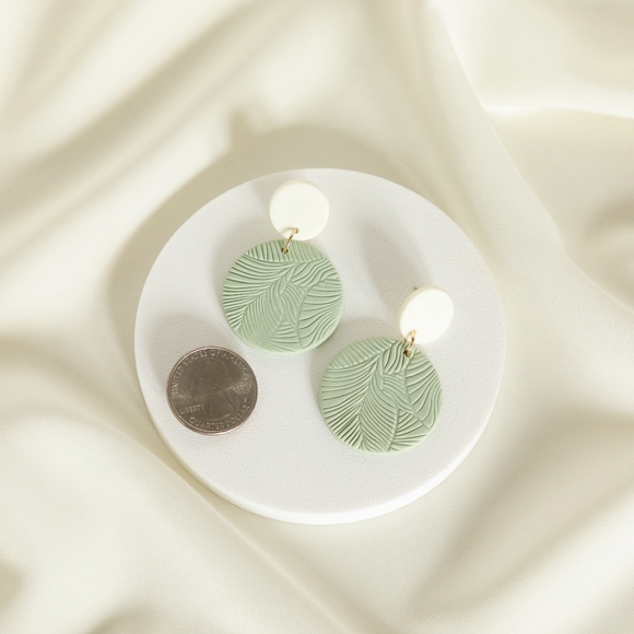 Sage Foliage Earrings - Picture 6 of 8